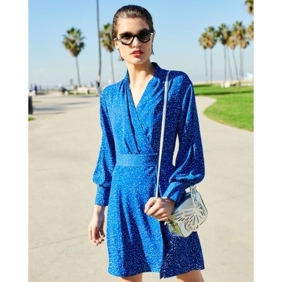 Equipment Fanetta Speckled Dot Wrap Dress - Picture 4 of 5